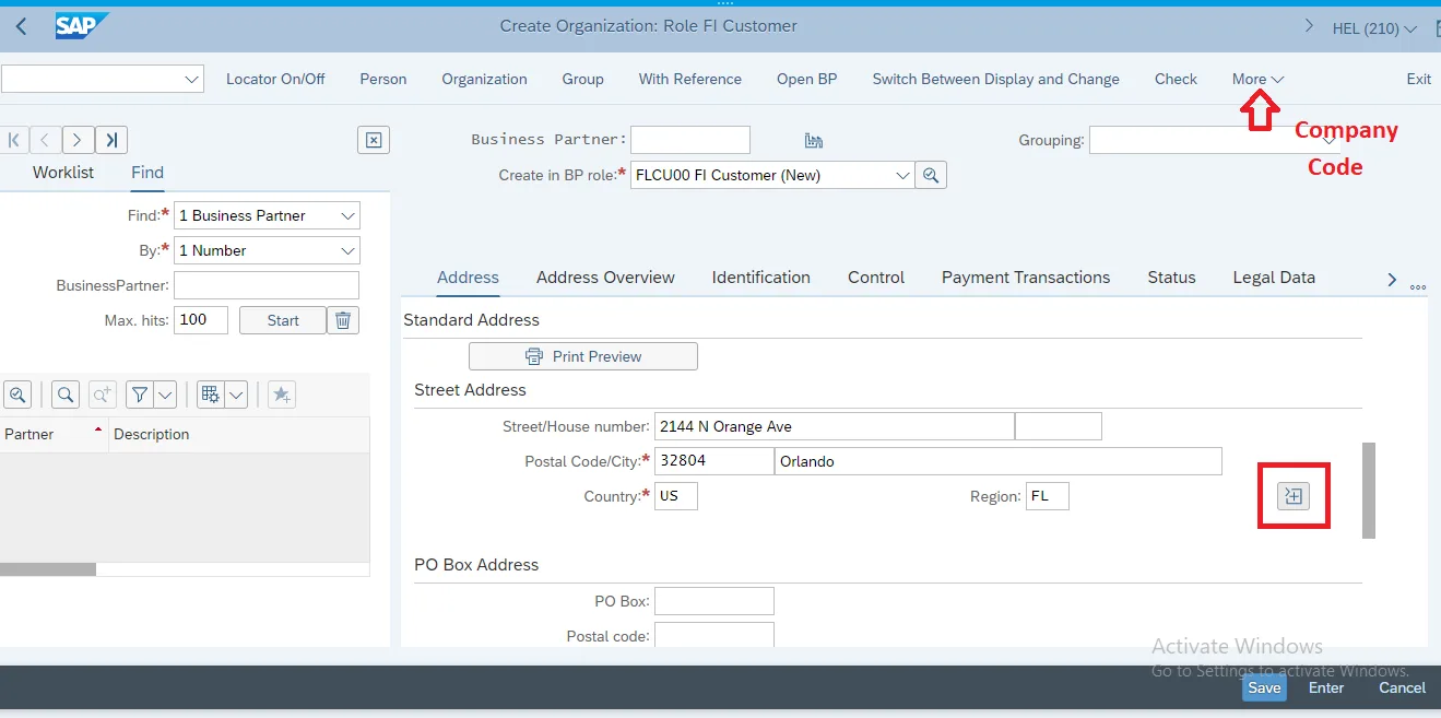 SAP SD Customer Account Management