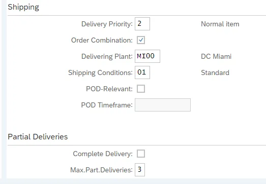 SAP SD Shipping Configuration