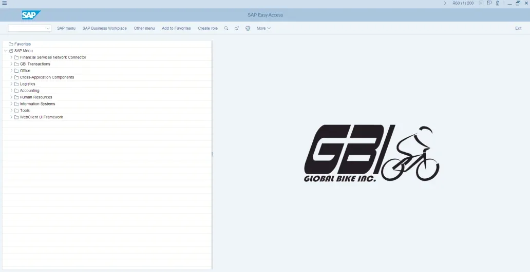 SAP Easy Access Screen