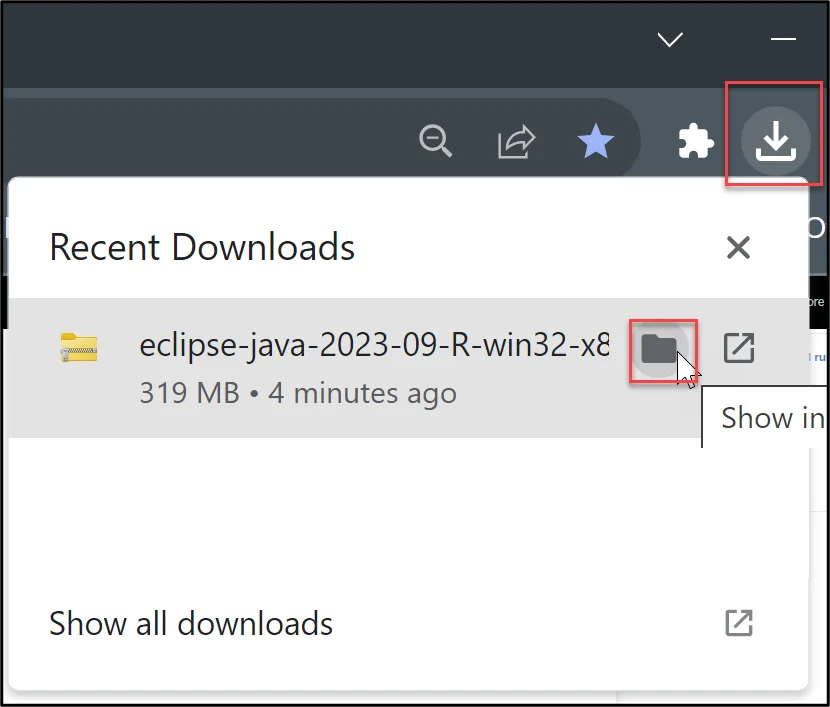 Select Eclipse IDE for Java Developers