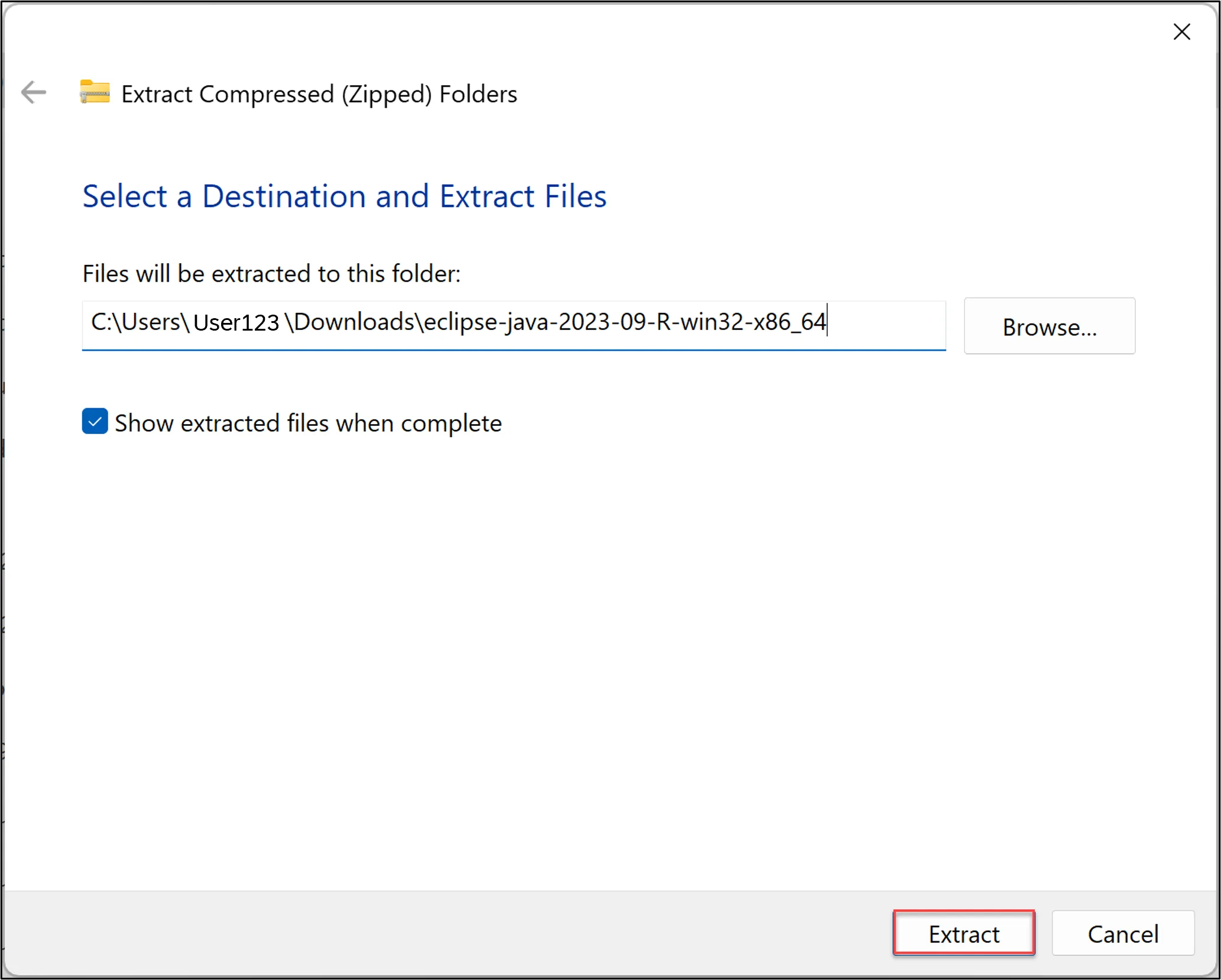 Eclipse License Agreement Screen