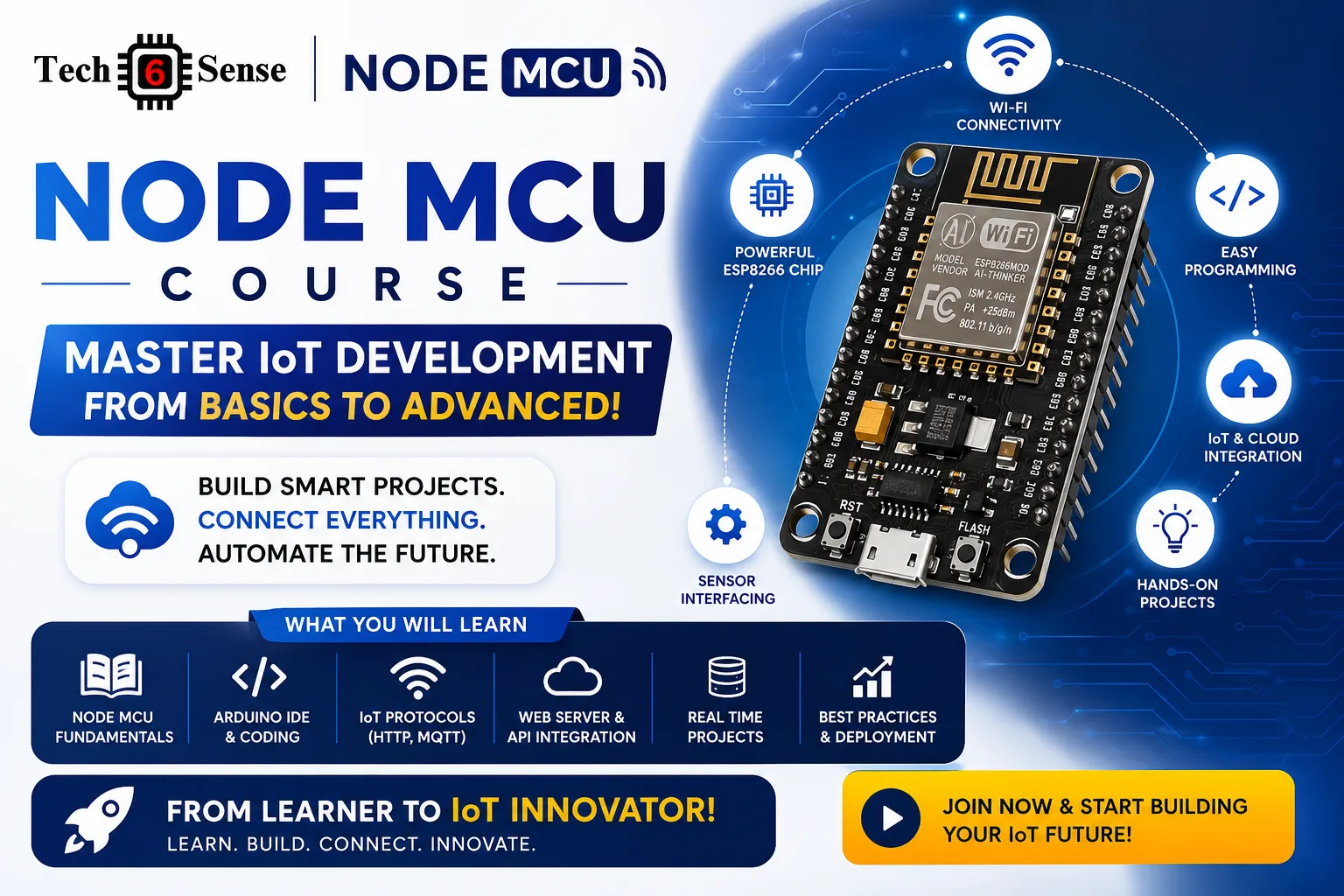 NodeMCU ESP8266 — IoT & WiFi Projects
